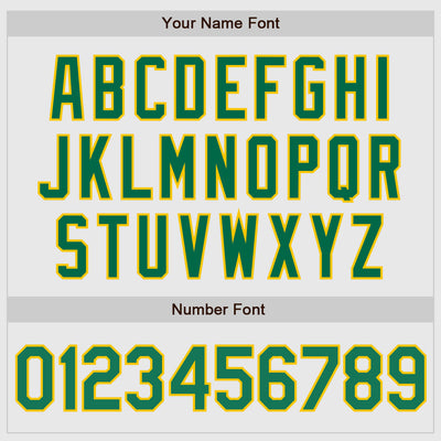 Custom White Kelly Green Pinstripe Kelly Green-Gold Authentic Baseball Jersey