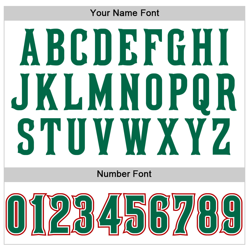 Custom White Kelly Green-Red Authentic Sleeveless Baseball Jersey