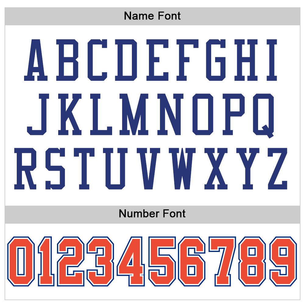 Custom White Orange-Royal Mesh Authentic Throwback Football Jersey