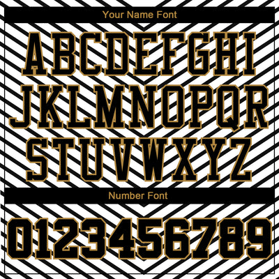 Custom White Black-Old Gold Round Neck Sublimation Basketball Suit Jersey