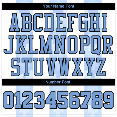 Custom White Light Blue-Black Round Neck Sublimation Basketball Suit Jersey