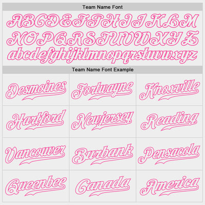 Custom White White-Pink Authentic Baseball Jersey