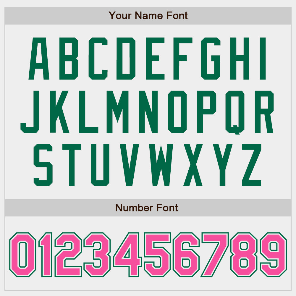 Custom White Pink-Kelly Green Authentic Baseball Jersey