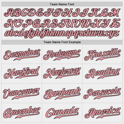 Custom White Medium Pink-Black Authentic Baseball Jersey