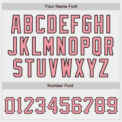 Custom White Medium Pink-Black Authentic Baseball Jersey