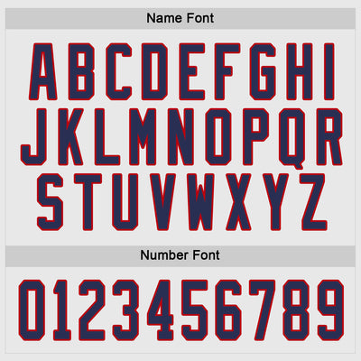 Custom White Navy-Red Hockey Jersey