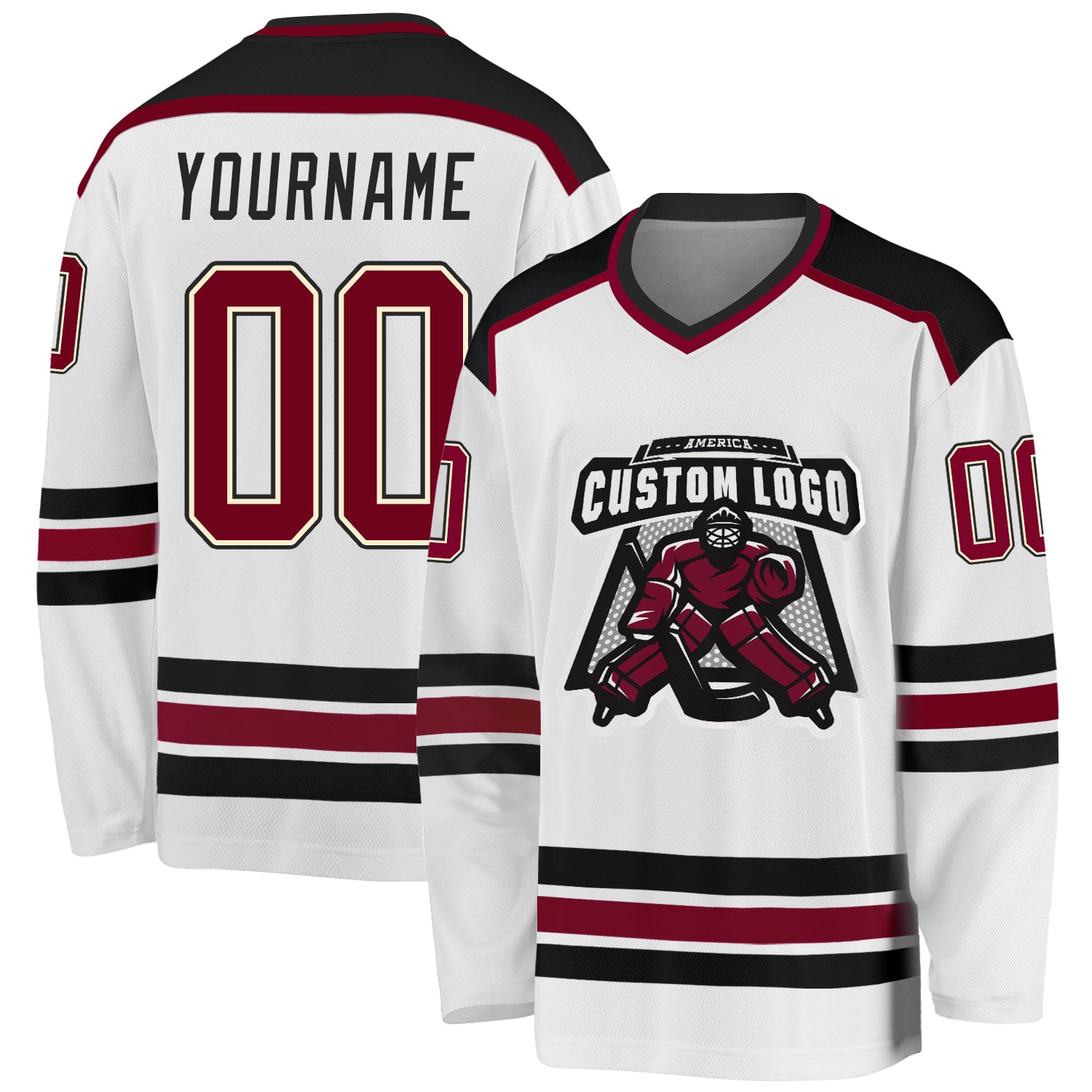 Authentic Men's Red Home Jersey - Hockey Customized Chicago