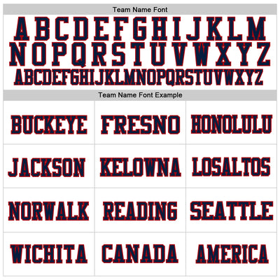 Custom White Navy-Red Mesh Authentic Football Jersey