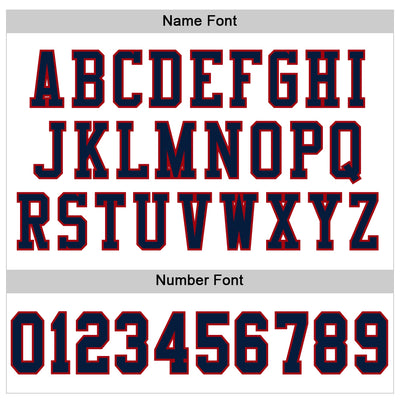 Custom White Navy-Red Mesh Authentic Football Jersey