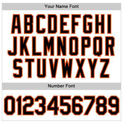 Custom White Black-Orange Performance T-Shirt