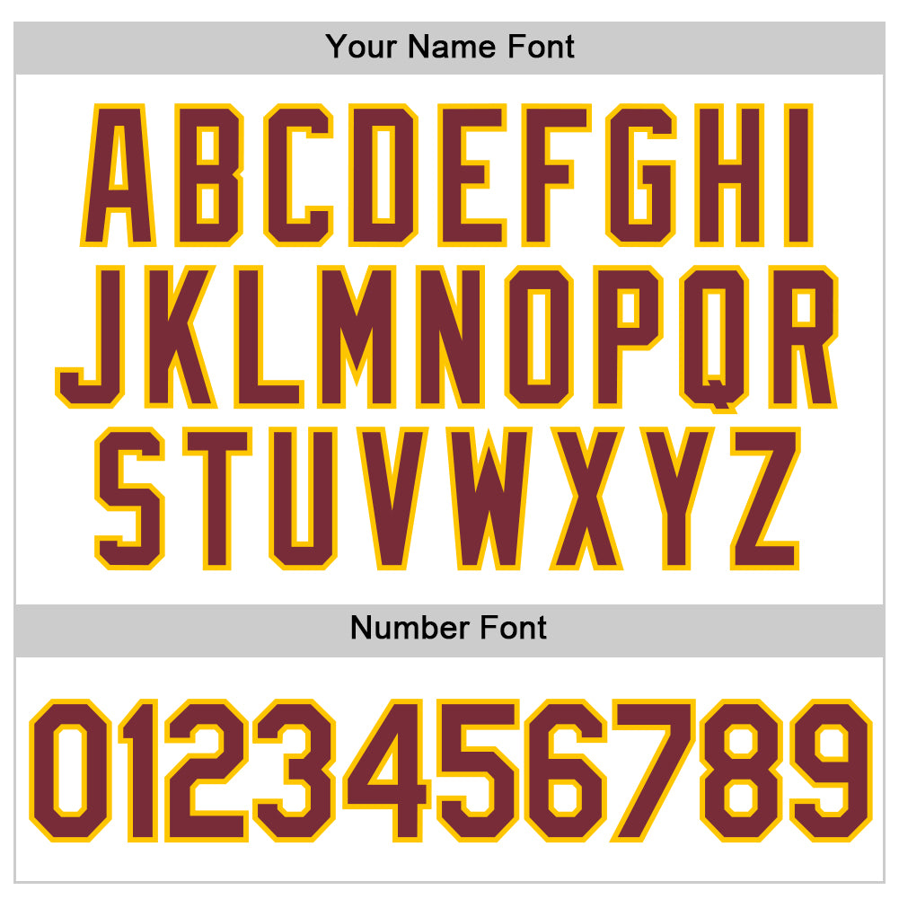 Custom White Burgundy-Gold Performance T-Shirt