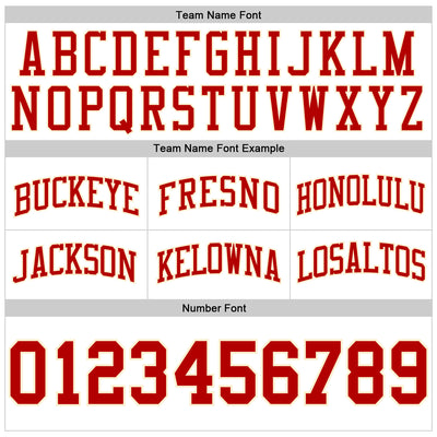 Custom White Red-Cream Authentic Throwback Basketball Shorts