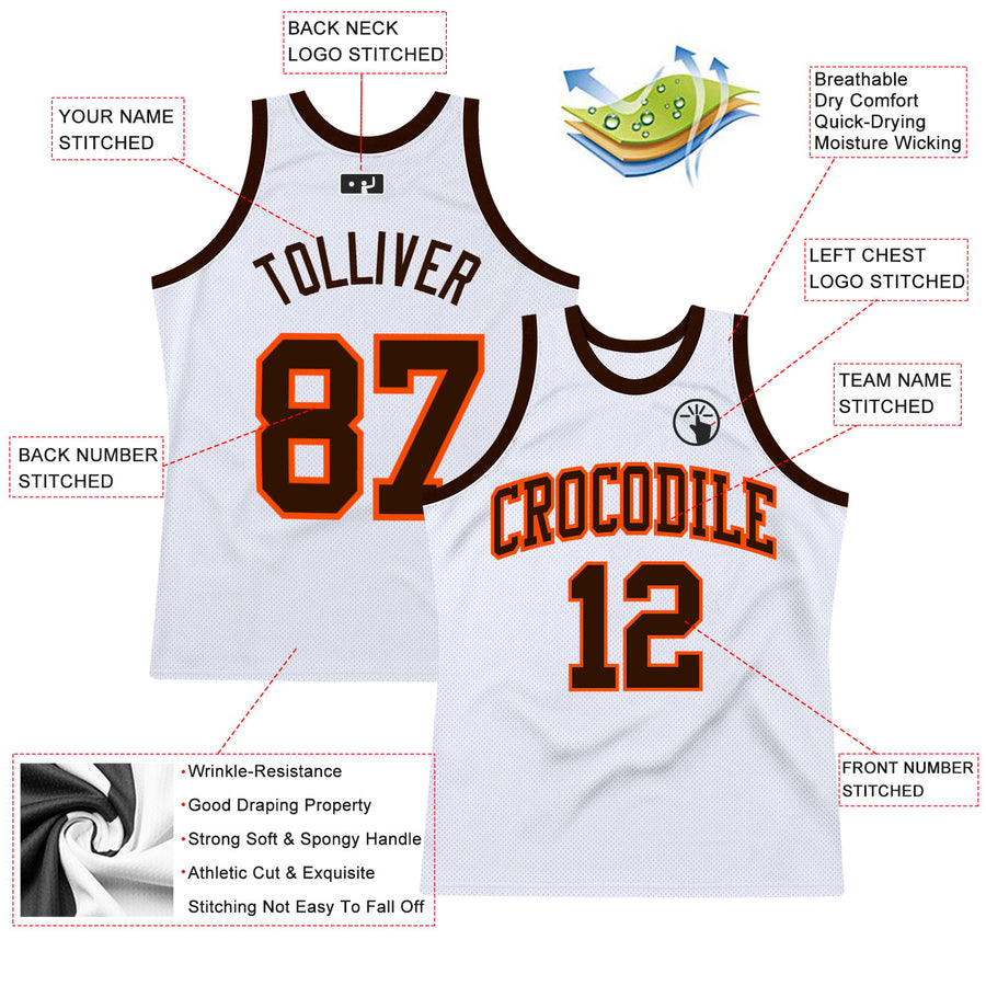 Custom Basketball Jerseys, Basketball Uniforms For Your Team – Tagged Font- Brown
