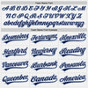 Custom White Navy-Light Blue Authentic Baseball Jersey