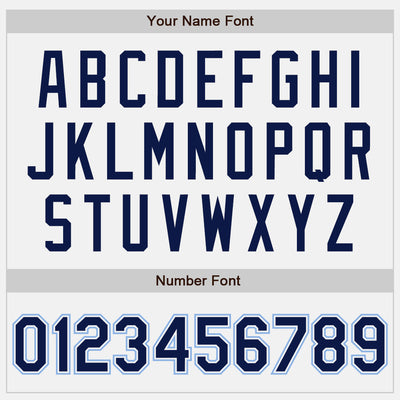 Custom White Navy-Light Blue Authentic Baseball Jersey