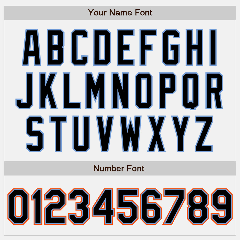 Custom White Black Powder Blue-Orange Authentic Baseball Jersey