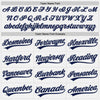 Custom White Navy Pinstripe Navy-Gray Authentic Baseball Jersey