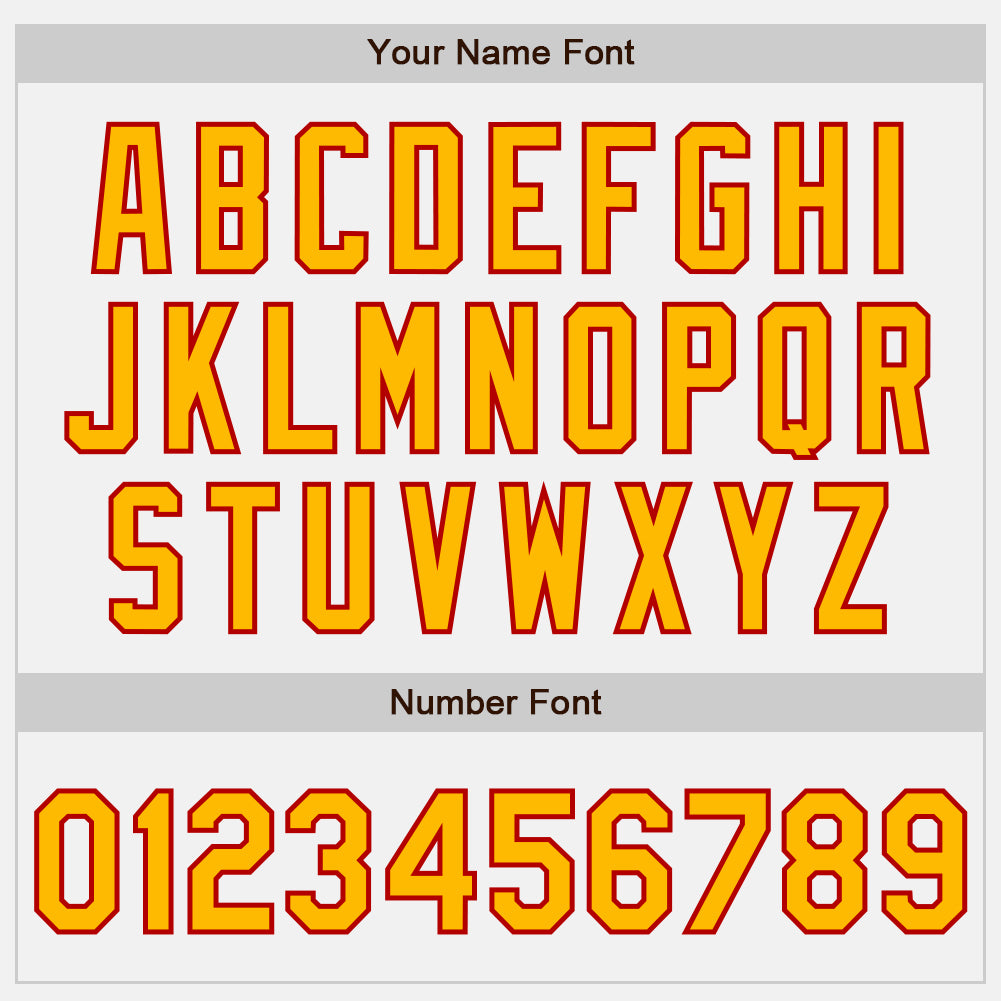 Custom White Gold-Red Authentic Baseball Jersey