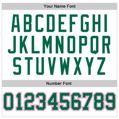 Custom White Kelly Green Pinstripe Kelly Green-Pink Authentic Basketball Jersey