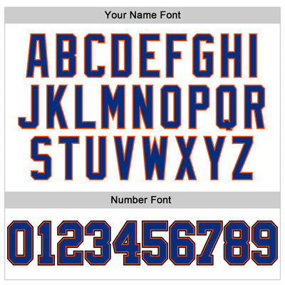 Custom White Royal Orange-Black Authentic Throwback Basketball Jersey