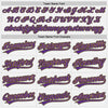 Custom White Purple Pinstripe Purple Old Gold-Black Authentic Baseball Jersey