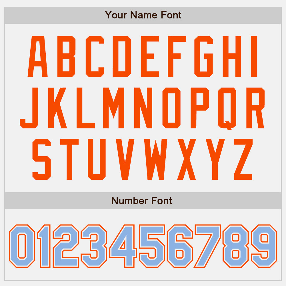 Custom White Light Blue Pinstripe Light Blue-Orange Authentic Baseball Jersey