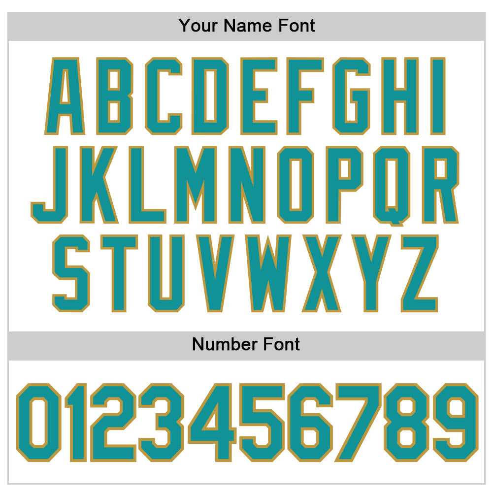 Custom White Teal-Old Gold Authentic Baseball Jersey