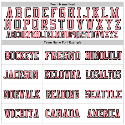 Custom White Medium Pink-Black Mesh Authentic Football Jersey