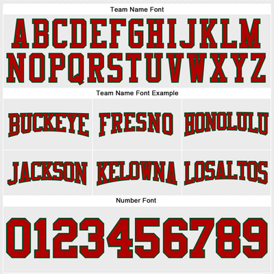 Custom Stitched White Red-Green Football Pullover Sweatshirt Hoodie