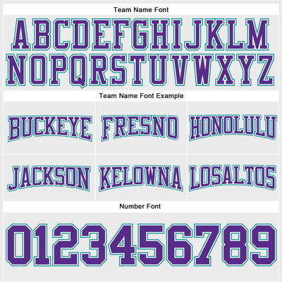 Custom Stitched White Purple-Teal Football Pullover Sweatshirt Hoodie