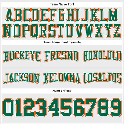 Custom Stitched White Kelly Green-Orange Football Pullover Sweatshirt Hoodie