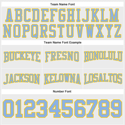 Custom Stitched White Light Blue-Yellow Football Pullover Sweatshirt Hoodie