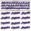 Custom White Black Pinstripe Purple Authentic Sleeveless Baseball Jersey