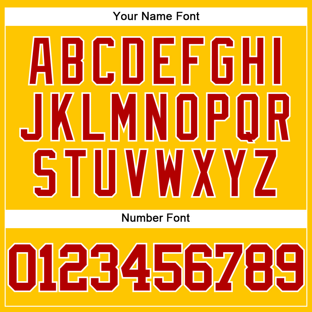 Custom Yellow Red-White Authentic Baseball Jersey