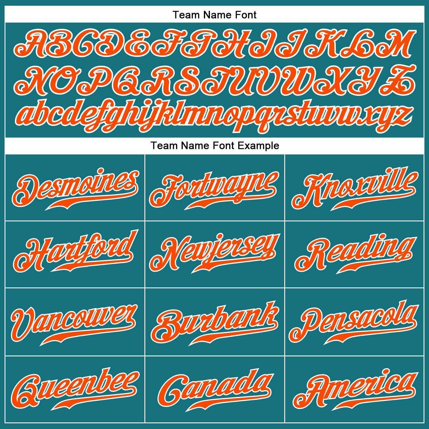 Custom Teal White Pinstripe Orange-White Authentic Baseball Jersey