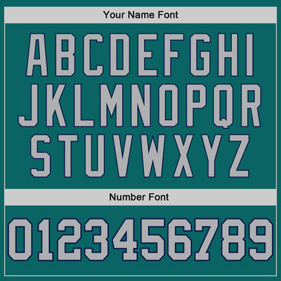 Custom Teal Gray-Navy Authentic Baseball Jersey