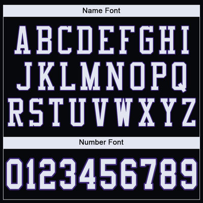Custom Black White-Purple Mesh Authentic Football Jersey