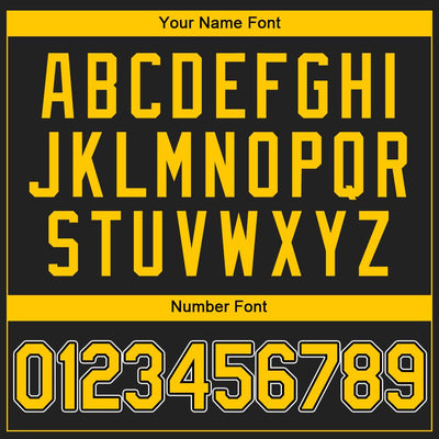 Custom Black Gold-White Authentic Baseball Jersey