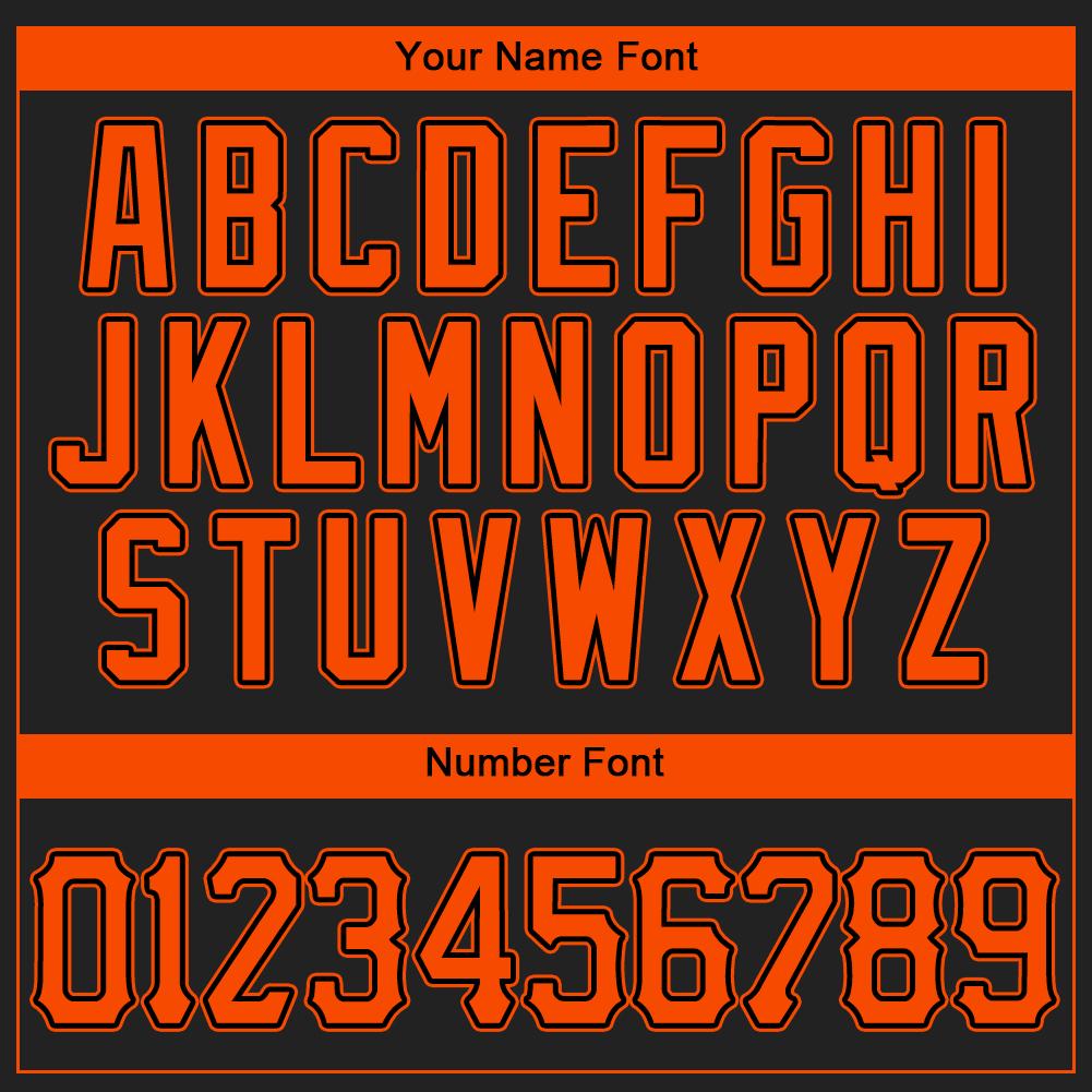 Custom Black Orange Authentic Baseball Jersey