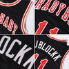 Custom Black Red-Cream Round Neck Rib-Knit Basketball Jersey