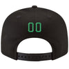 Custom Black Kelly Green-White Stitched Adjustable Snapback Hat