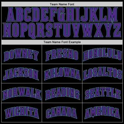 Custom Black Purple-Light Blue Authentic Throwback Basketball Jersey