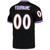 Custom Black White-Purple Mesh Authentic Throwback Football Jersey