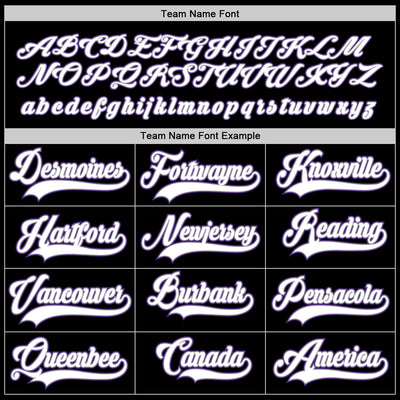 Custom Black White-Purple Hockey Jersey