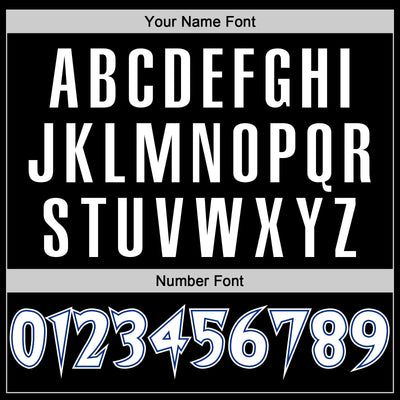 Custom Black White-Royal Performance T-Shirt