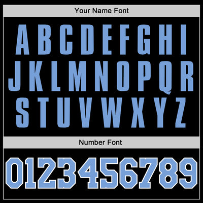 Custom Black Light Blue-White Performance T-Shirt