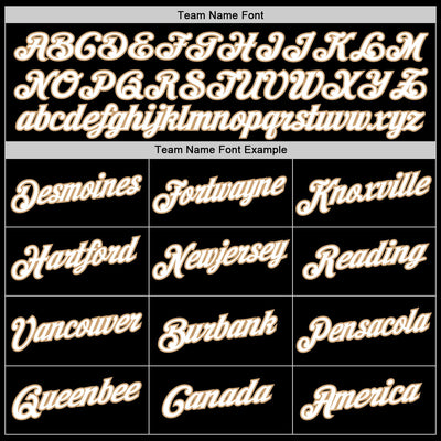 Custom Black White-Old Gold Performance T-Shirt