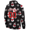 Custom Stitched Black Red-White Christmas 3D Sports Pullover Sweatshirt Hoodie