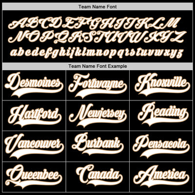 Custom Black White-Old Gold Hockey Jersey