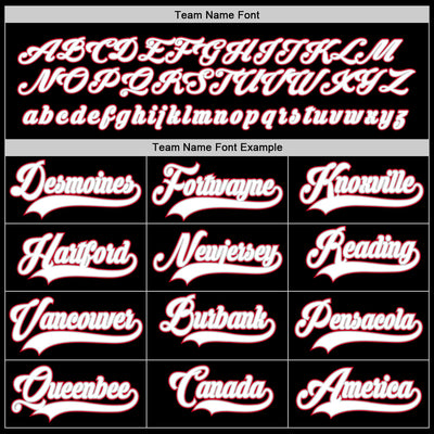 Custom Black White-Red Hockey Jersey